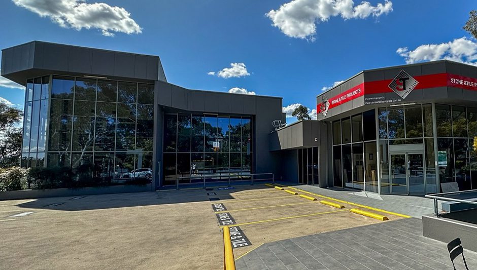 Our Work 9 After exterior building painting – a fresh, professional finish enhancing the company’s image.