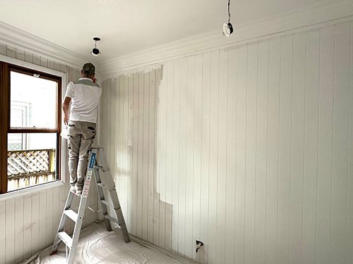 Walls Primed Interior Painting Process Sydney - Applying wall primer