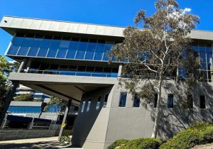 Main Home 6 Exterior painting of a modern office block, showcasing a sleek and professional finish in Sydney.